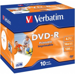 DVD-R диск Verbatim 4.7Gb 16x 43521 (10 шт.)
