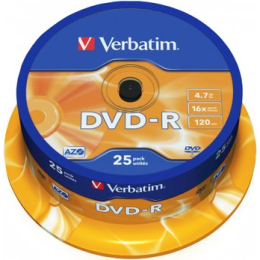 DVD-R диск Verbatim 4.7Gb 16x 43522 (25 шт.)