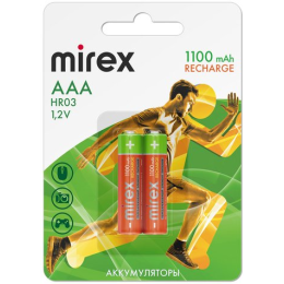 Аккумулятор Mirex AAA 1100mAh 2 шт HR03-11-E2