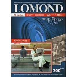 Фотобумага Lomond Super Glossy Bright A4 200 г/кв.м 20 листов (1101112)