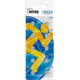 Батарейка Mirex LR626 10 шт LR626-E10