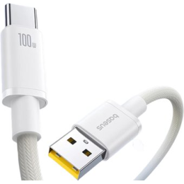 Кабель Baseus Graphene Series Fast Charging 100W USB Type-A - USB Type-C (1 м, белый)
