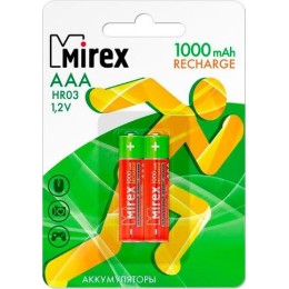 Аккумулятор Mirex AAA 1000mAh 2 шт HR03-10-E2