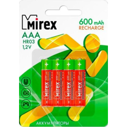 Аккумулятор Mirex AAA 600mAh 4 шт HR03-06-E4