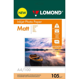 Фотобумага Lomond односторонняя матовая А4 105 г/м2 100 л 0102072