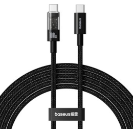 Кабель Baseus Gem Fast-Charging Data Cable 100W USB Type-C - USB Type-C (1 м, черный)