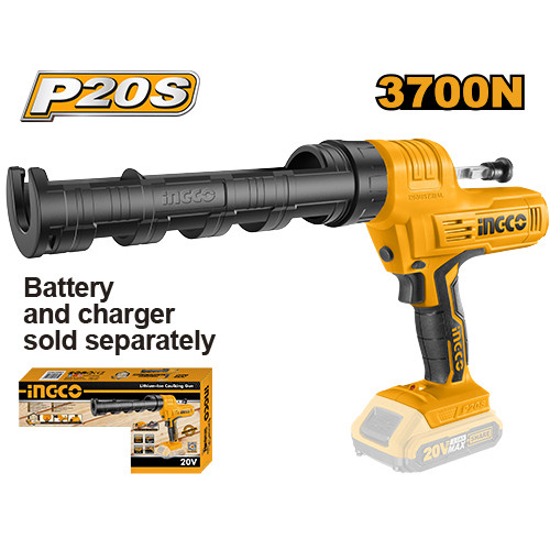 Аккумуляторный пистолет для герметика 20В без АКБ и ЗУ INGCO CCGLI2001 INDUSTRIAL
