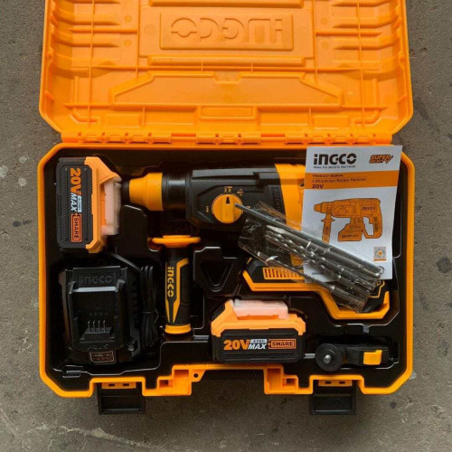Аккумуляторный перфоратор BL 20В, 2хАКБ 4Ач и ЗУ SUPER INGCO CRHLI202287 INDUSTRIAL