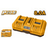 Двойное зарядное устройство 2х20B 4A+4А INGCO FCLI2082 INDUSTRIAL