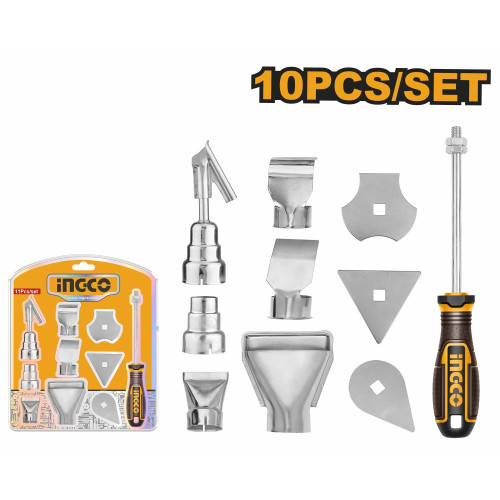 Набор оснастки для технических фенов 10 шт INGCO HGA0131 INDUSTRIAL