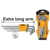 Набор шестигранников HEX 1.5-10мм Extra Long INGCO HHK11092 INDUSTRIAL