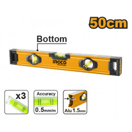 Алюминиевый фрезерованный уровень 500 мм INGCO HSL08050 INDUSTRIAL