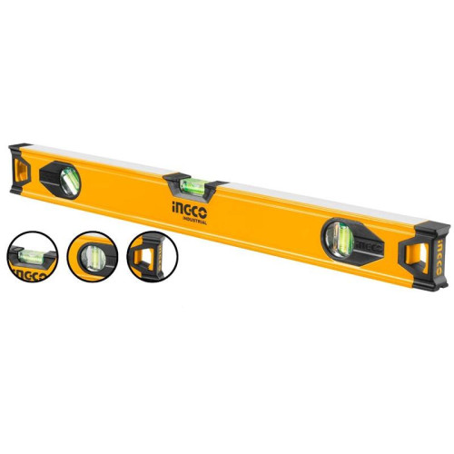 Алюминиевый фрезерованный уровень 500 мм INGCO HSL08050 INDUSTRIAL