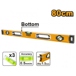 Алюминиевый фрезерованный уровень 800 мм INGCO HSL08080 INDUSTRIAL