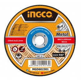 Круг зачистной по металлу 27 230х6х22 A 24 RBF INGCO MGD602301