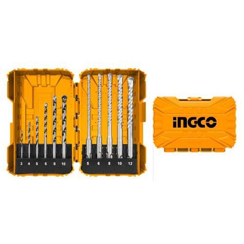 Набор сверл по бетону SDS-plus и Ц/Х 11 шт. INGCO INDUSTRIAL
