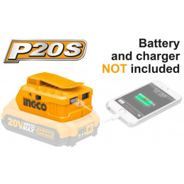 USB адаптер для аккумуляторов P20S INGCO CUCLI2001