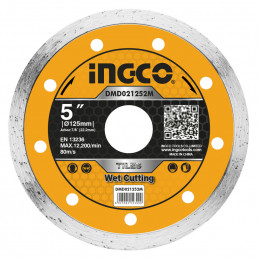 Диск алмазный сплошной по керамике 125х5х2х22 мм INGCO DMD021252M