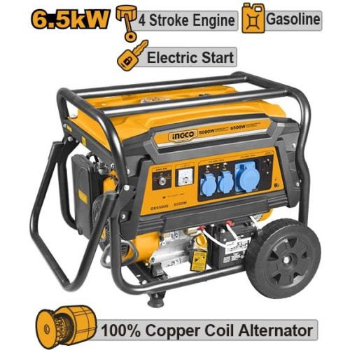 Бензиновый генератор 220В 6,5 кВт INGCO GE65006 INDUSTRIAL