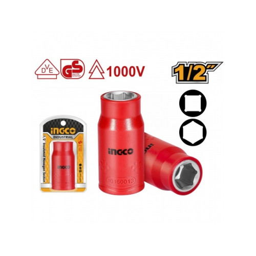 Головка изолированная торцевая шестигранная 13 мм. 12 1000В INGCO HIHAST12131 INDUSTRIAL