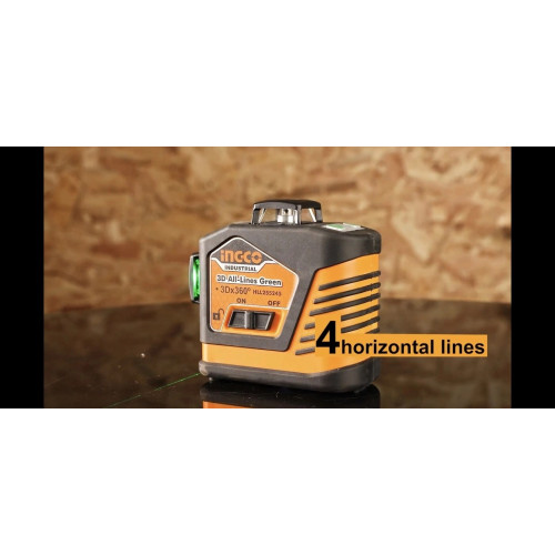 Лазерный нивелир 3D, 30м INGCO INDUSTRIAL HLL255245