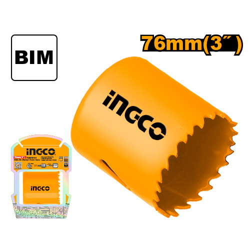 Коронка биметаллическая 76 мм INGCO HSB10761