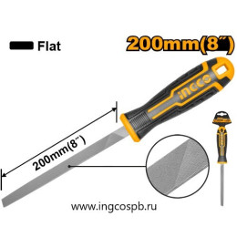 Напильник плоский 200 мм INGCO HSFF088P INDUSTRIAL