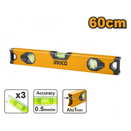 Строительный алюминиевый уровень 60 см INGCO HSL18060