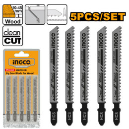 Набор пильных полотен по дереву 5шт.  74мм-HCS-6TPI INGCO JSBT101D
