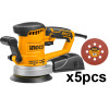 Эксцентриковая шлифовальная машина 450Вт 150мм INGCO RS4508 INDUSTRIAL