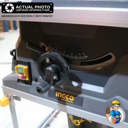 Настольная пила с ножками и колесами 1500Вт. 254мм INGCO TS15008 INDUSTRIAL