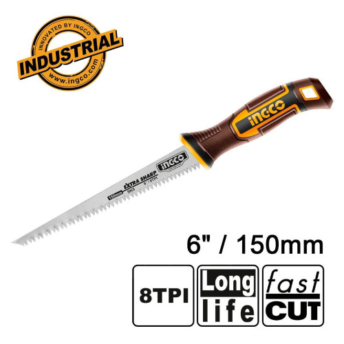 Ножовка по гипсокартону 150 мм INGCO HWBSW1506 INDUSTRIAL