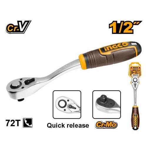 Ключ трещоточный 1/2" INGCO HRTH8412 INDUSTRIAL