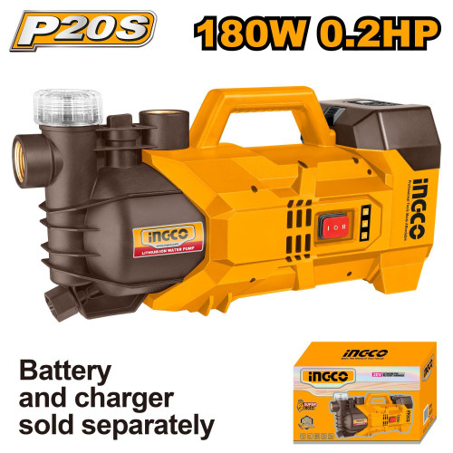 Аккумуляторный водяной насос 20В без АКБ и ЗУ INGCO GWPLI201801
