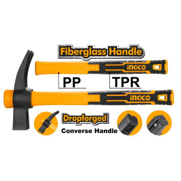 Молоток-гвоздодер-кирка 700 гр. INGCO HIHH80700