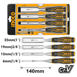 Набор стамесок 4шт. INGCO HKTWC0401 INDUSTRIAL