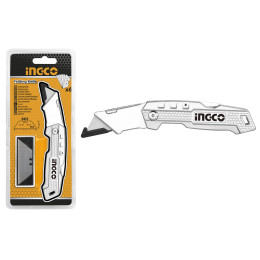 Нож складной универсальный 170мм в ком. 6 лезвий INGCO HUK6138