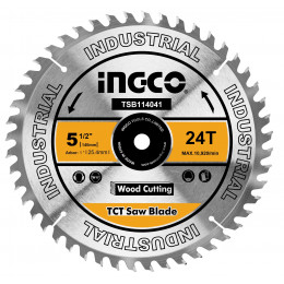 Диск пильный по дереву TCT 140х25.4 мм 24Т INGCO TSB114041 INDUSTRIAL