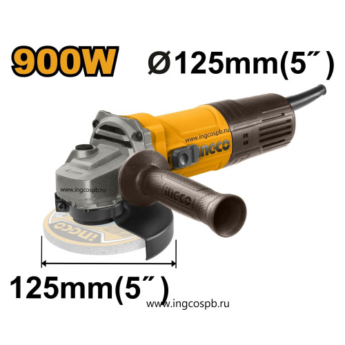 Угловая шлифовальная машина 125мм 900Вт SUPER INGCO AG90028 INDUSTRIAL
