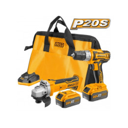 Набор Шуруповерт 20В 45Нм и УШМ 115 мм 20В INGCO CKLI2009 INDUSTRIAL