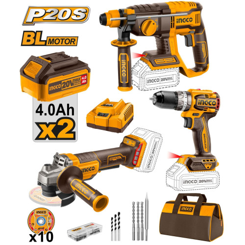 Набор аккумуляторного инструмента 20В INGCO COSLI240202 INDUSTRIAL