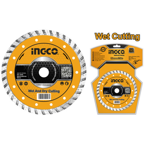 Диск алмазный ультратонкий сегментированный 105х10х1.0х20/16 мм INGCO DMD031051HT INDUSTRIAL