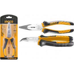 Длинногубцы изогнутые 160 мм INGCO HBNP08168