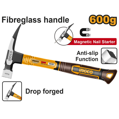 Молоток кровельщика 600 гр. SUPER INGCO HCH81060 INDUSTRIAL