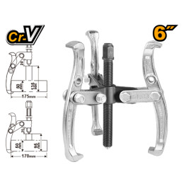 Съемник с тремя захватами 150мм INGCO HGP08036 INDUSTRIAL