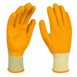 Перчатки трикотажные с рельефным латексным покрытием INGCO HGVL04-XL