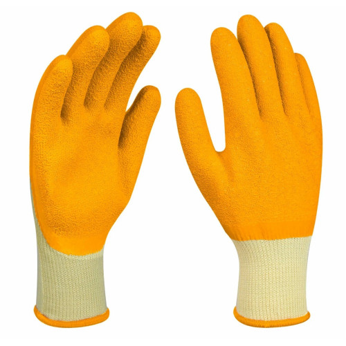 Перчатки трикотажные с рельефным латексным покрытием INGCO HGVL04-XL