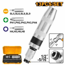 Ударная отвертка с битами 13 шт INGCO HIDS1301 INDUSTRIAL