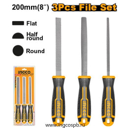 Набор рашпилей 200мм, 3 шт INGCO HKTFW0308 INDUSTRIAL