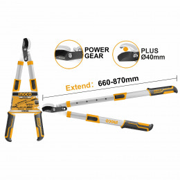 Сучкорез с телескопическими ручками 660-870 мм INGCO HLTS7608 INDUSTRIAL